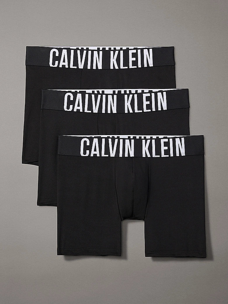 Calvin Klein Miesten Bokserit 3-Pack, BOXER BRIEF MICROMA INTENSE POWER Musta