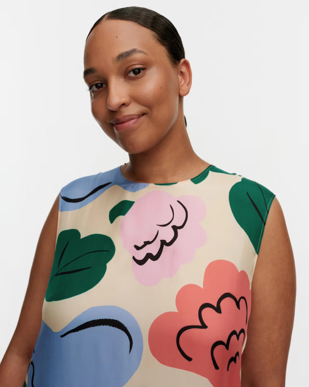 Marimekko naisten midimekko Migot Kukasta Kukkaan, monivärinen kuosi