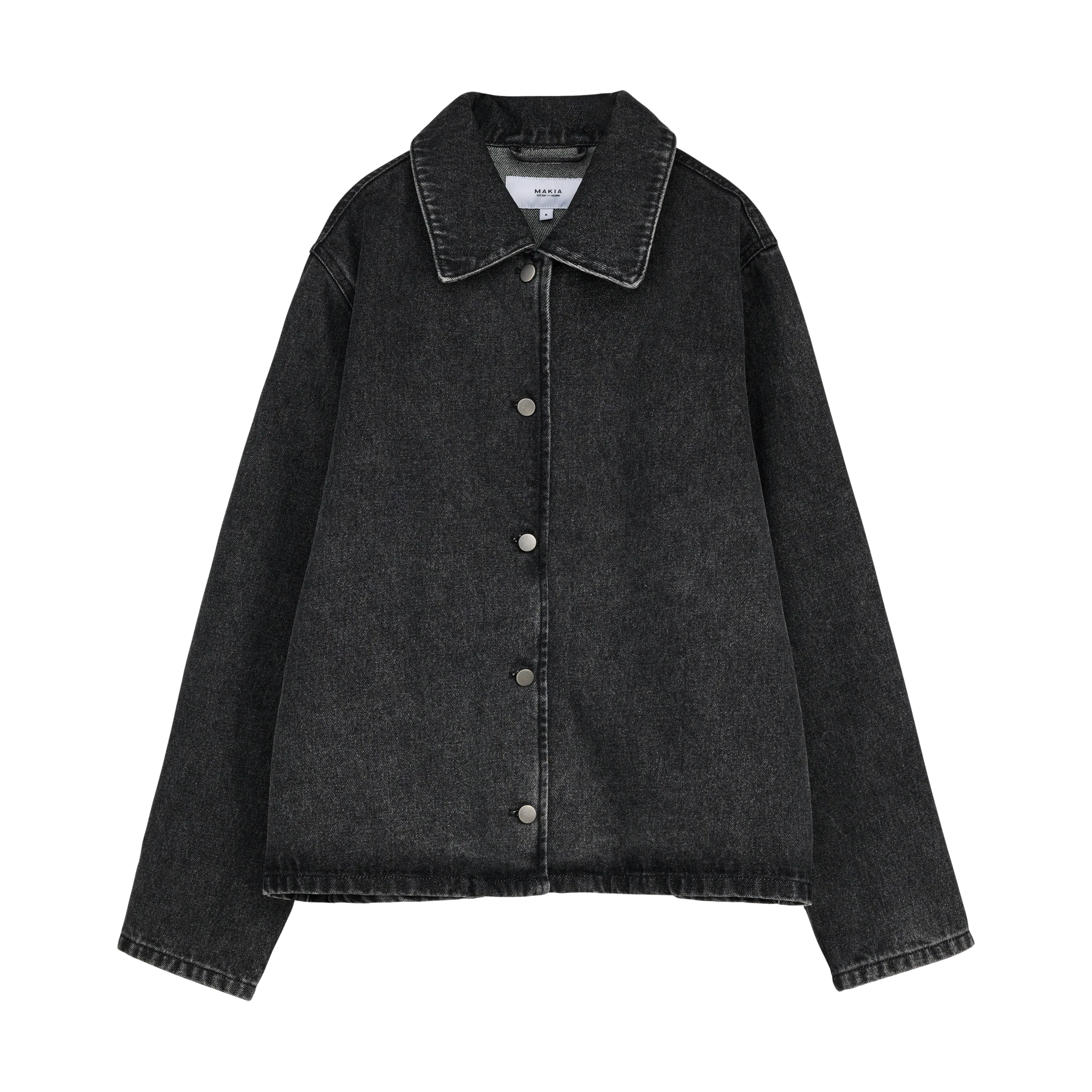 Makia naisten farkkupaita Janet Denim Overshirt, musta