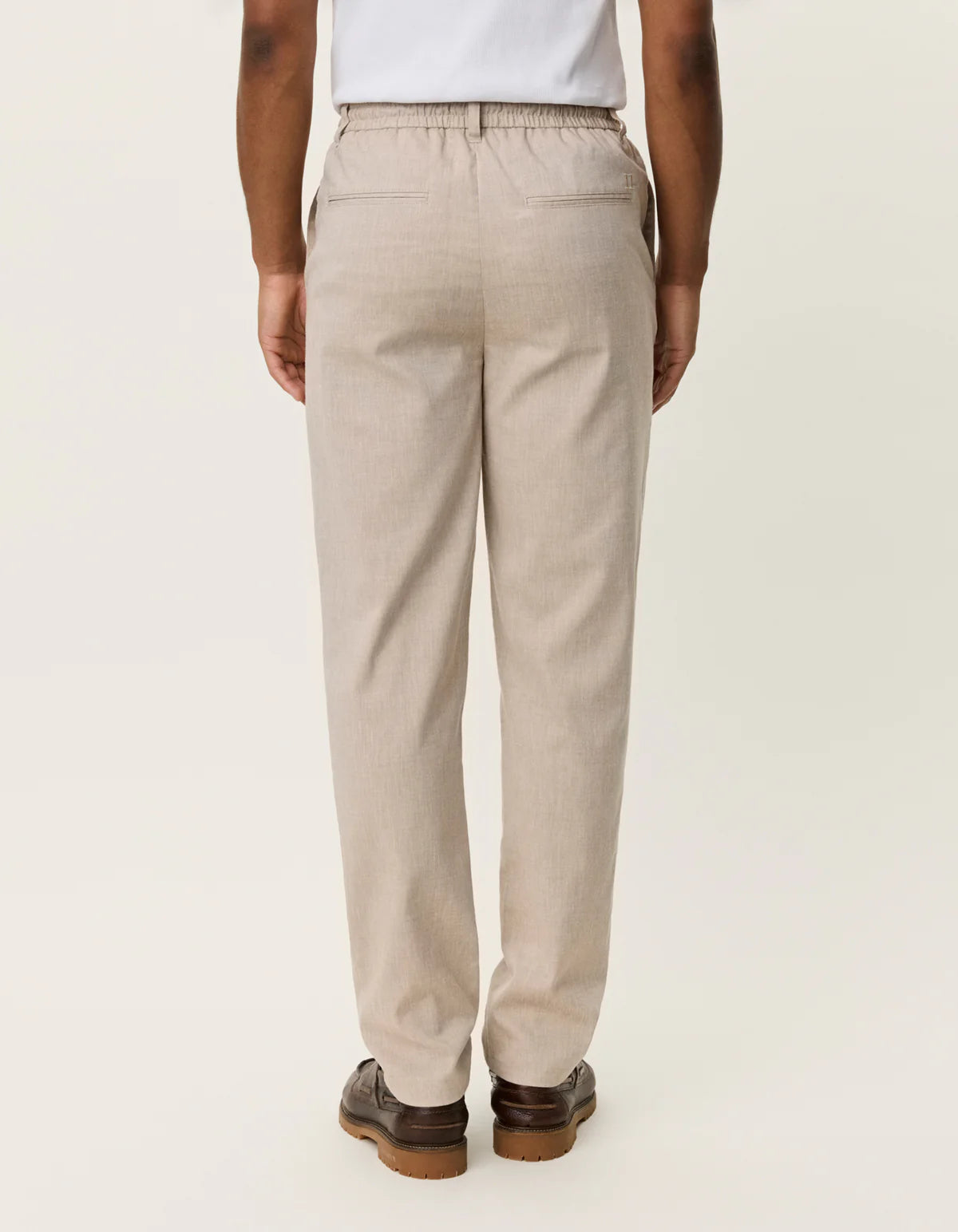 Les Deux miesten housut Como Tapered Slub Pants, beige
