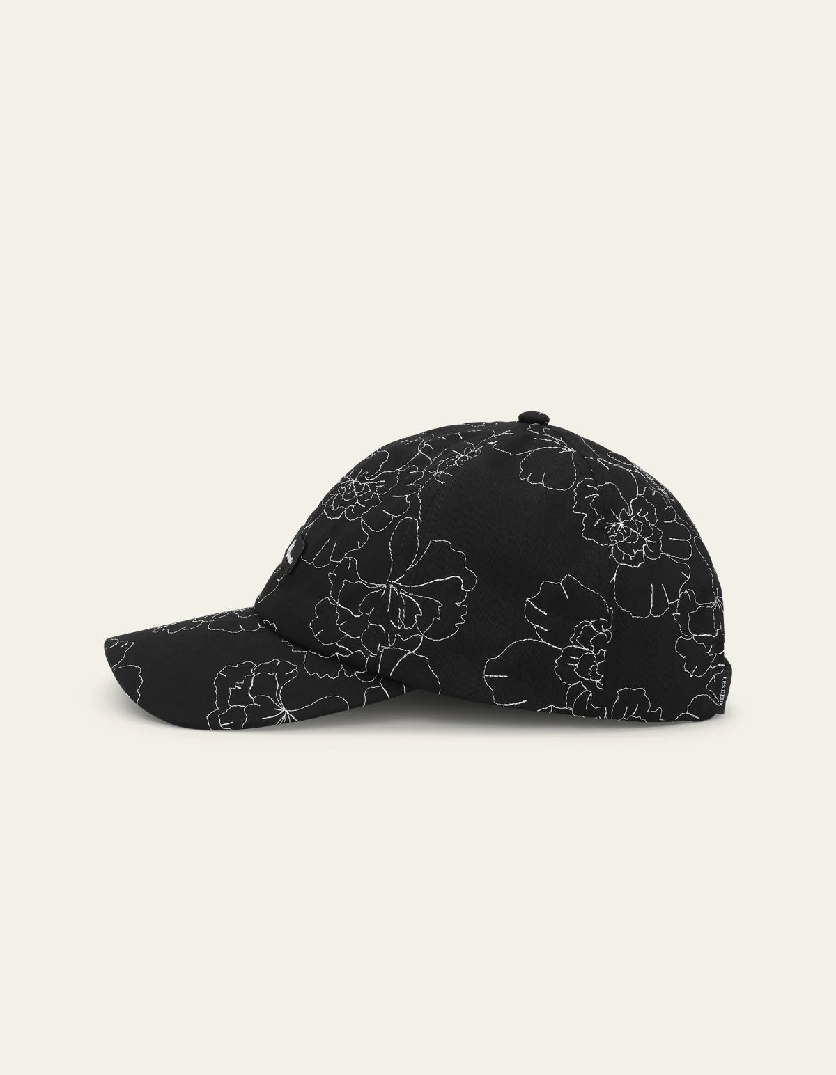 Les Deux lippis Flower Aoe Dad Cap, musta kuosi