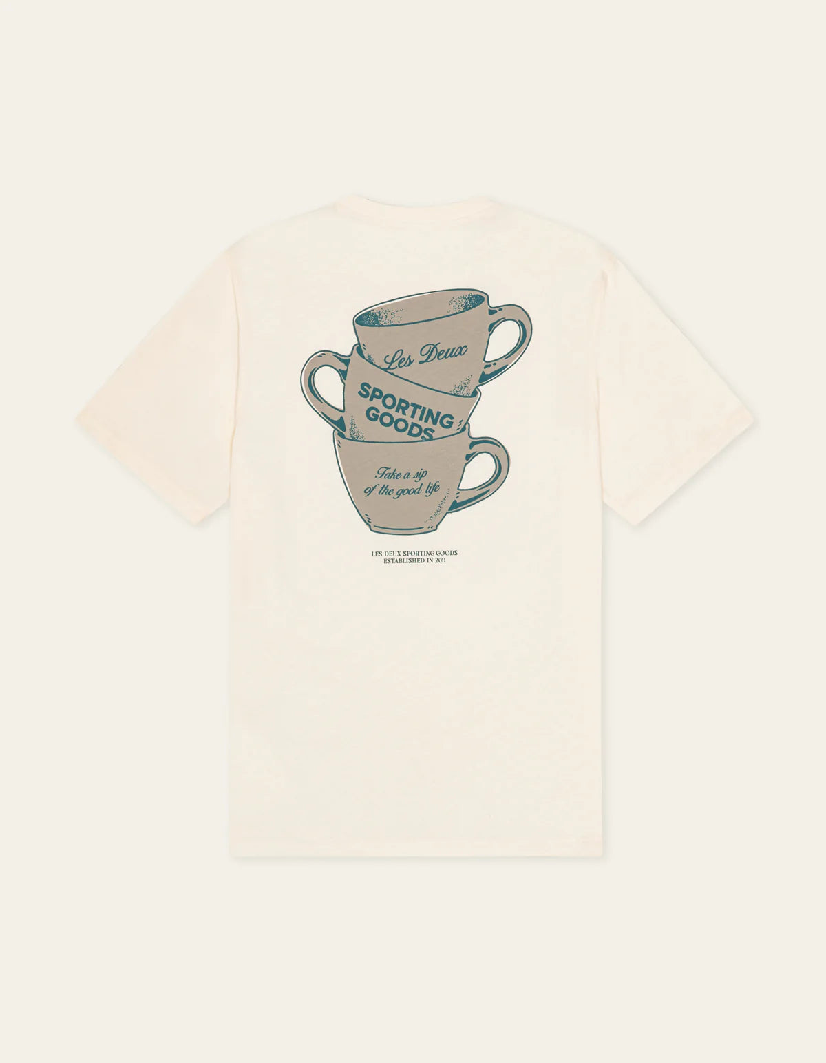 Les Deux miesten t-paita Ben Coffee Artist T-shirt, luonnonvalkoinen