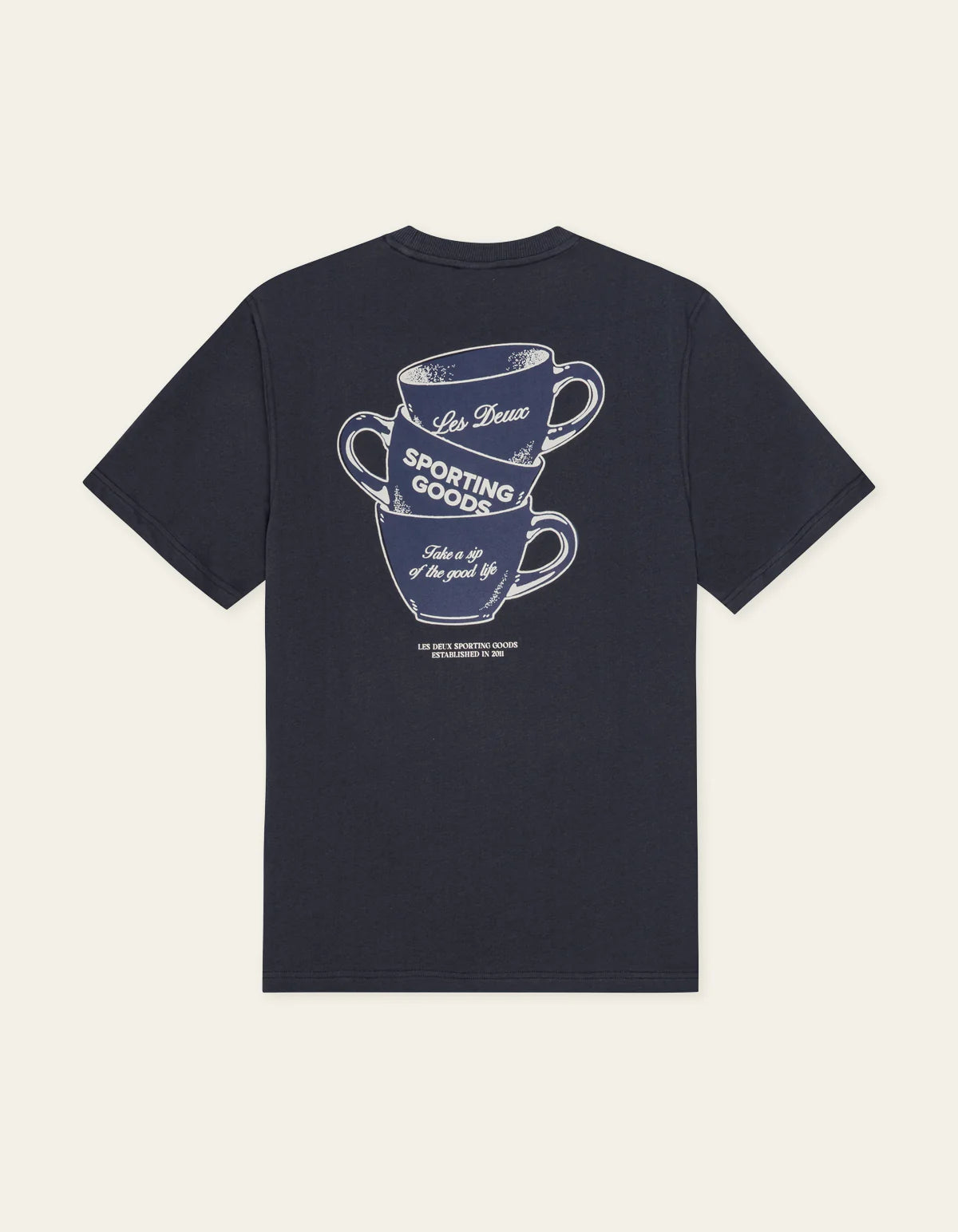 Les Deux miesten t-paita Ben Coffee Artist T-shirt, tummansininen