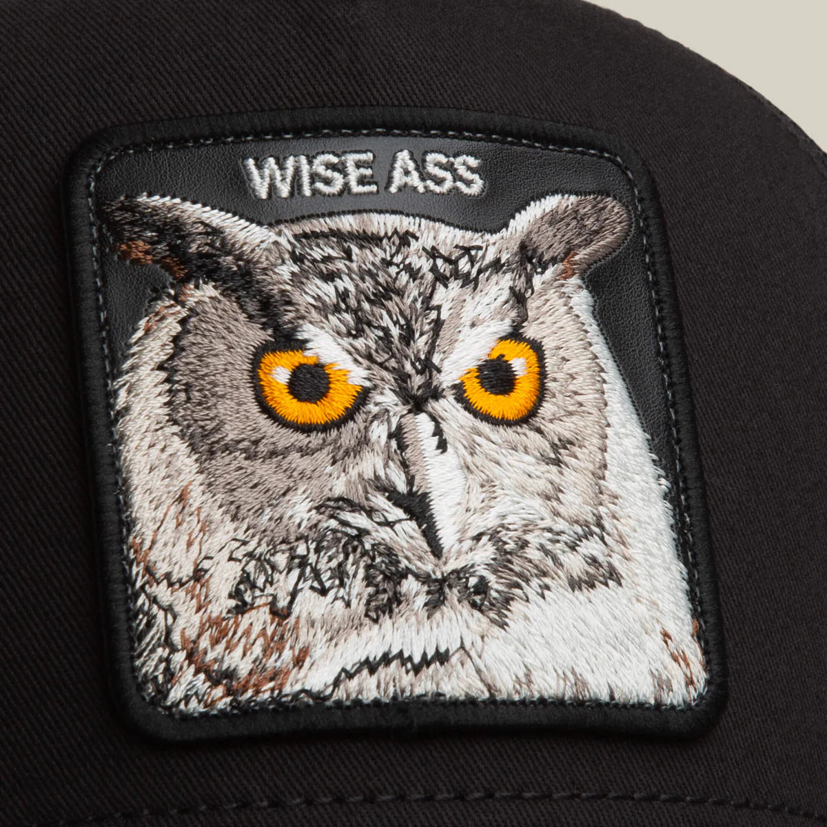 Goorin Bros lippis Wise Ass Owl Trucker, musta