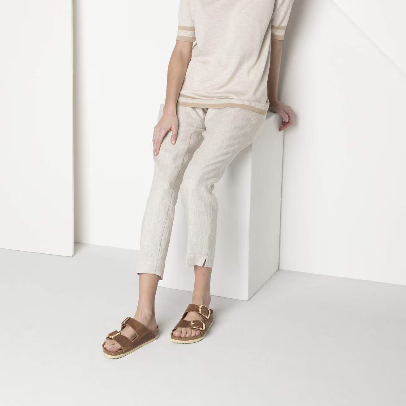 Birkenstock unisex sandaalit Arizona Big Buckle, konjakinruskea