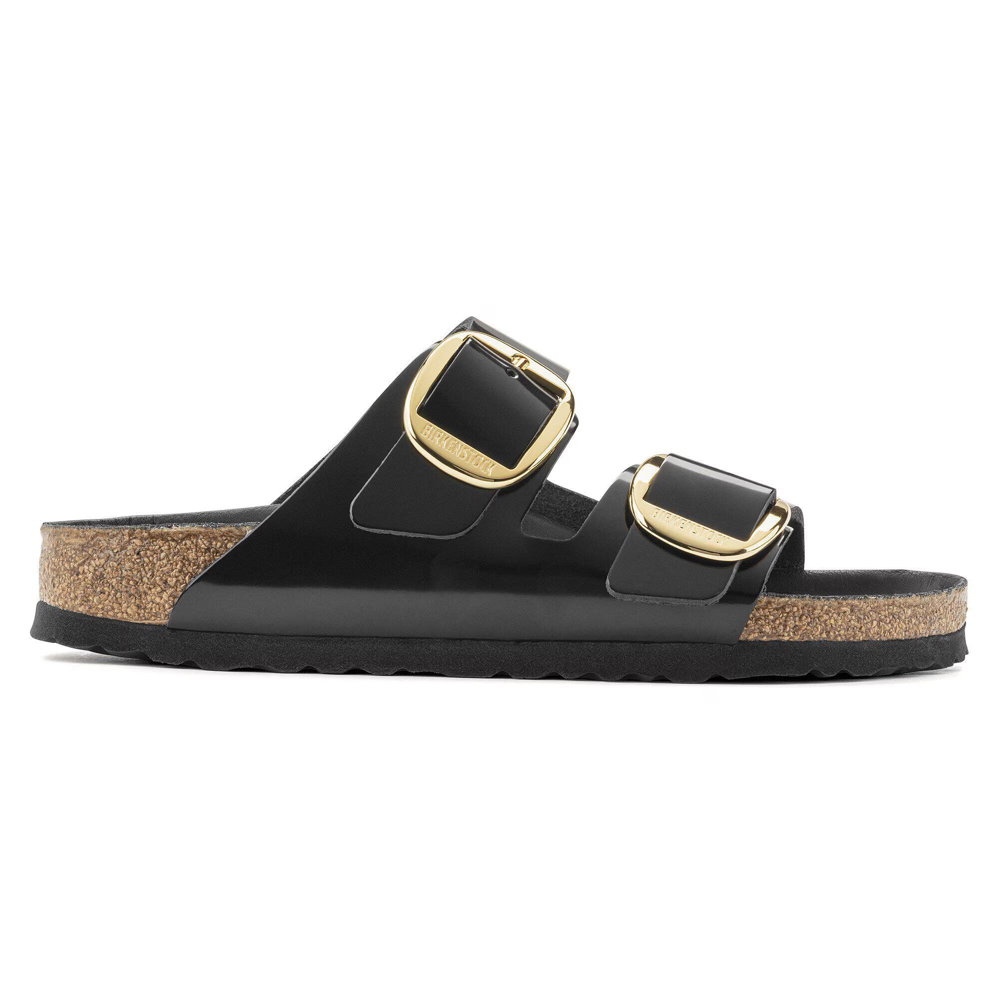 Birkenstock naisten sandaalit Arizona Big Buckle Leather Patent, musta