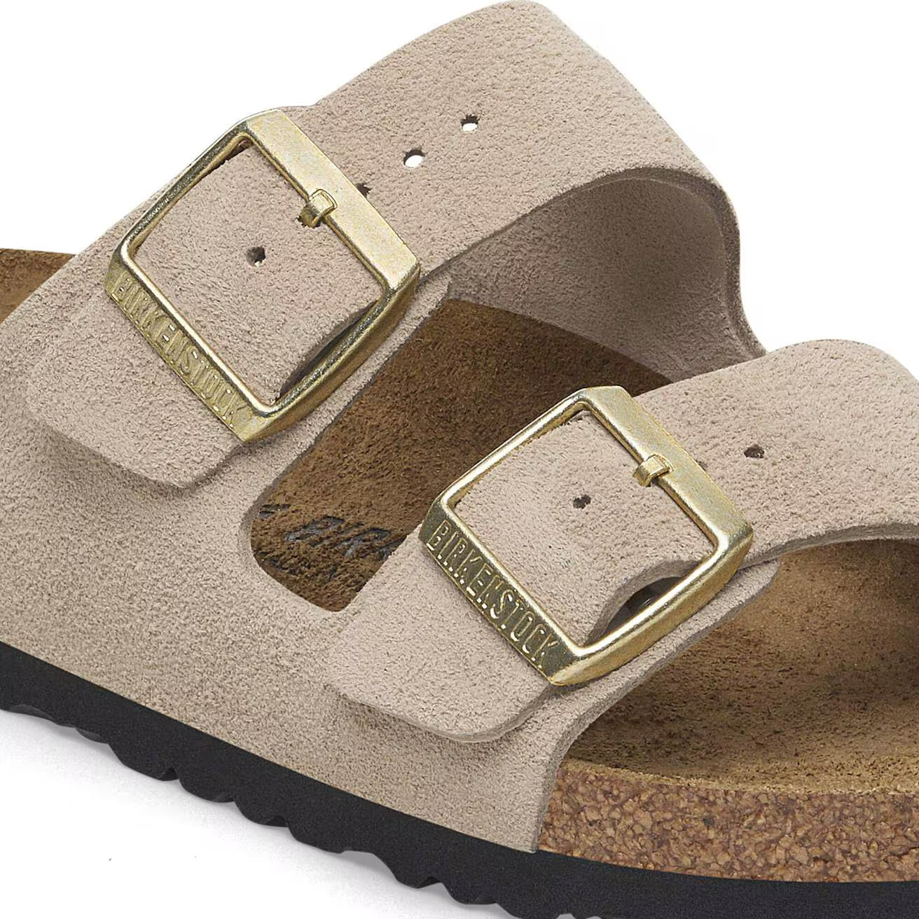 Birkenstock unisex sandaalit Arizona Narrow Suede Leather, sandcastle beige