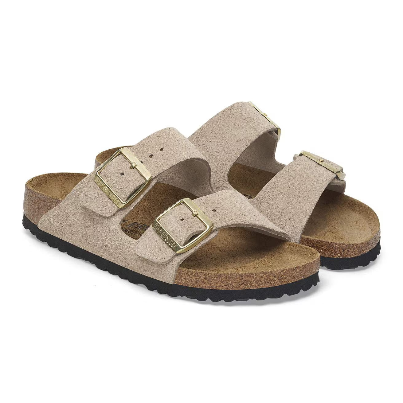 Birkenstock unisex sandaalit Arizona Narrow Suede Leather, sandcastle beige