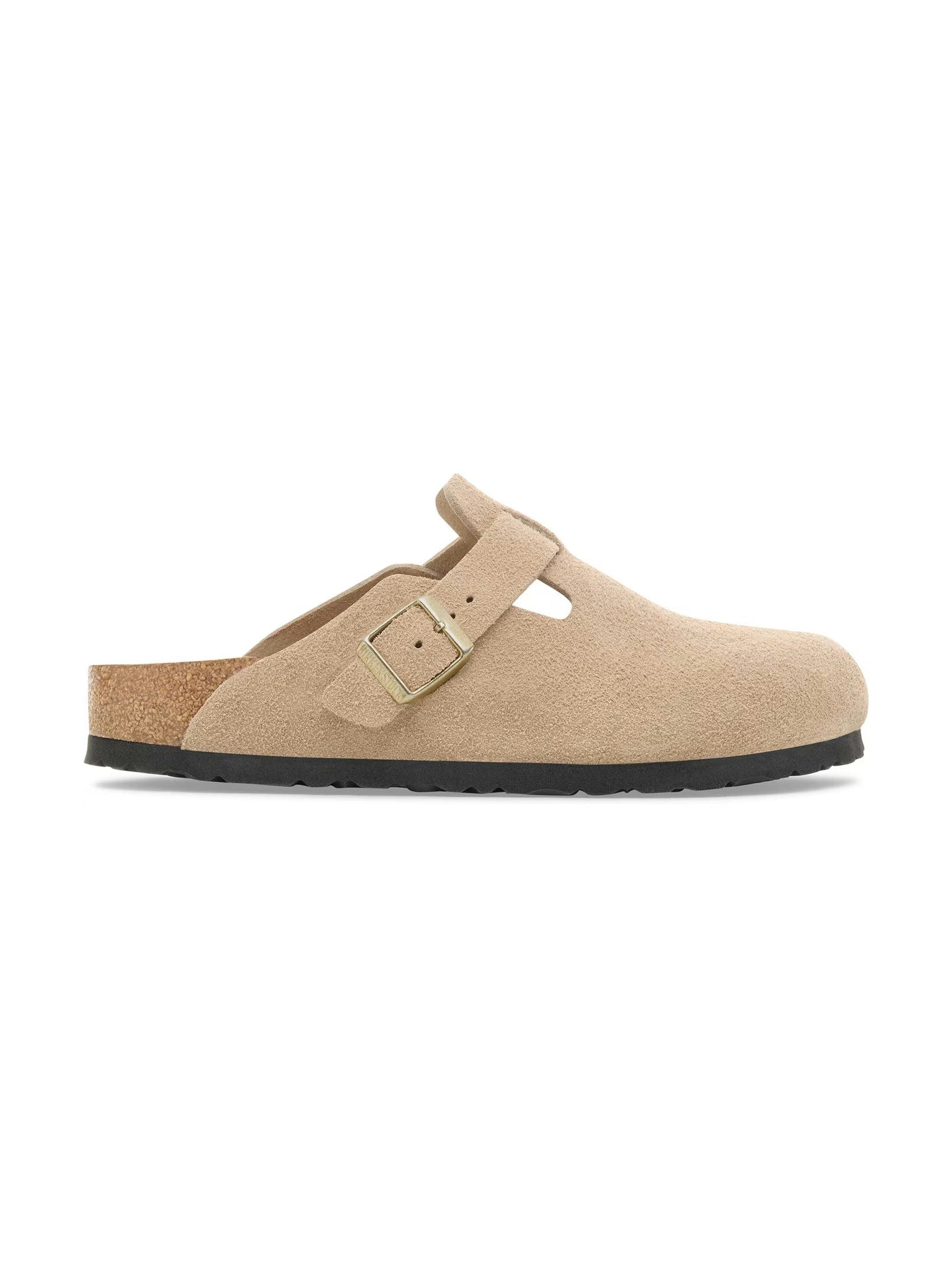 Birkenstock unisex pistokkaat Boston Narrow Suede Leather Sandcastle, beige