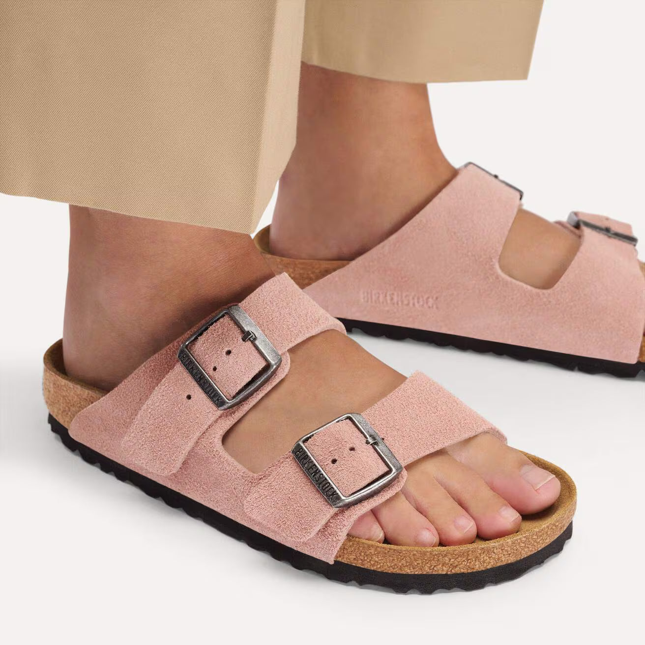 Birkenstock unisex Arizona Narrow Suede Leather, vaaleanpunainen