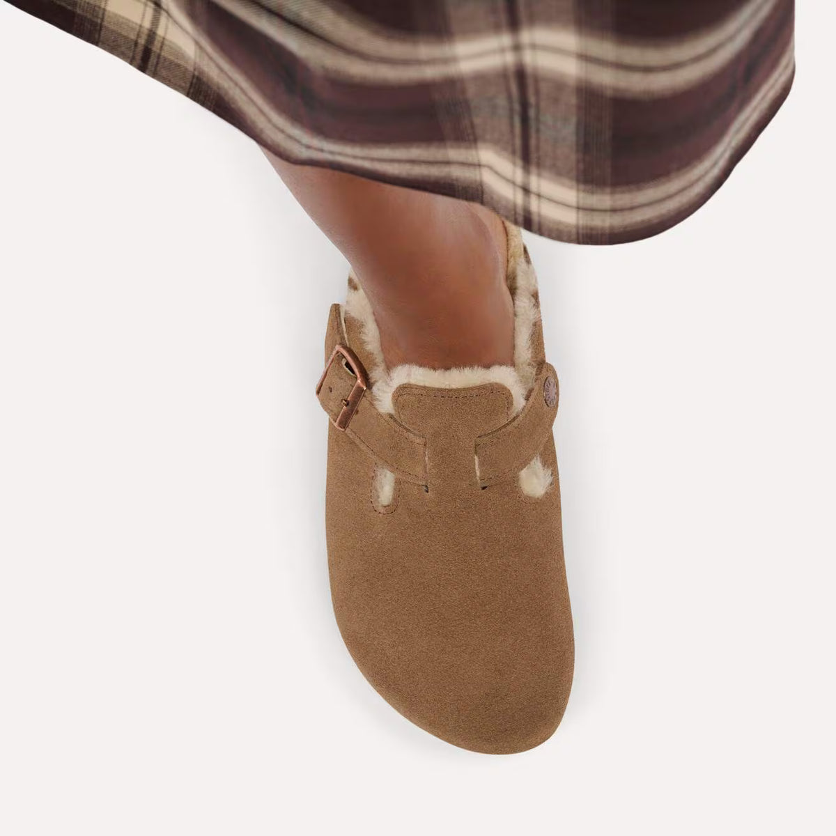 Birkenstock naisten kengät Boston Shearling, keskiruskea