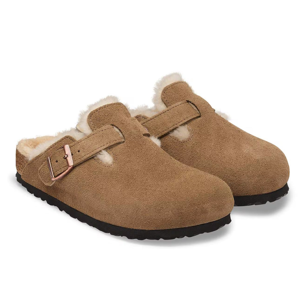 Birkenstock naisten kengät Boston Shearling, keskiruskea