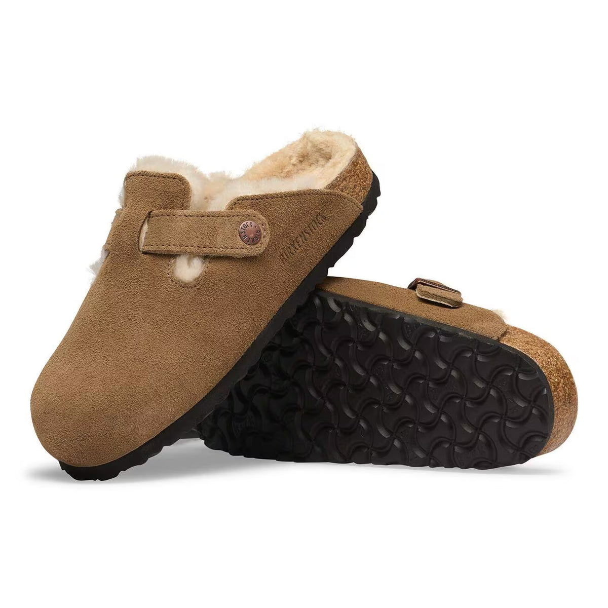 Birkenstock naisten kengät Boston Shearling, keskiruskea
