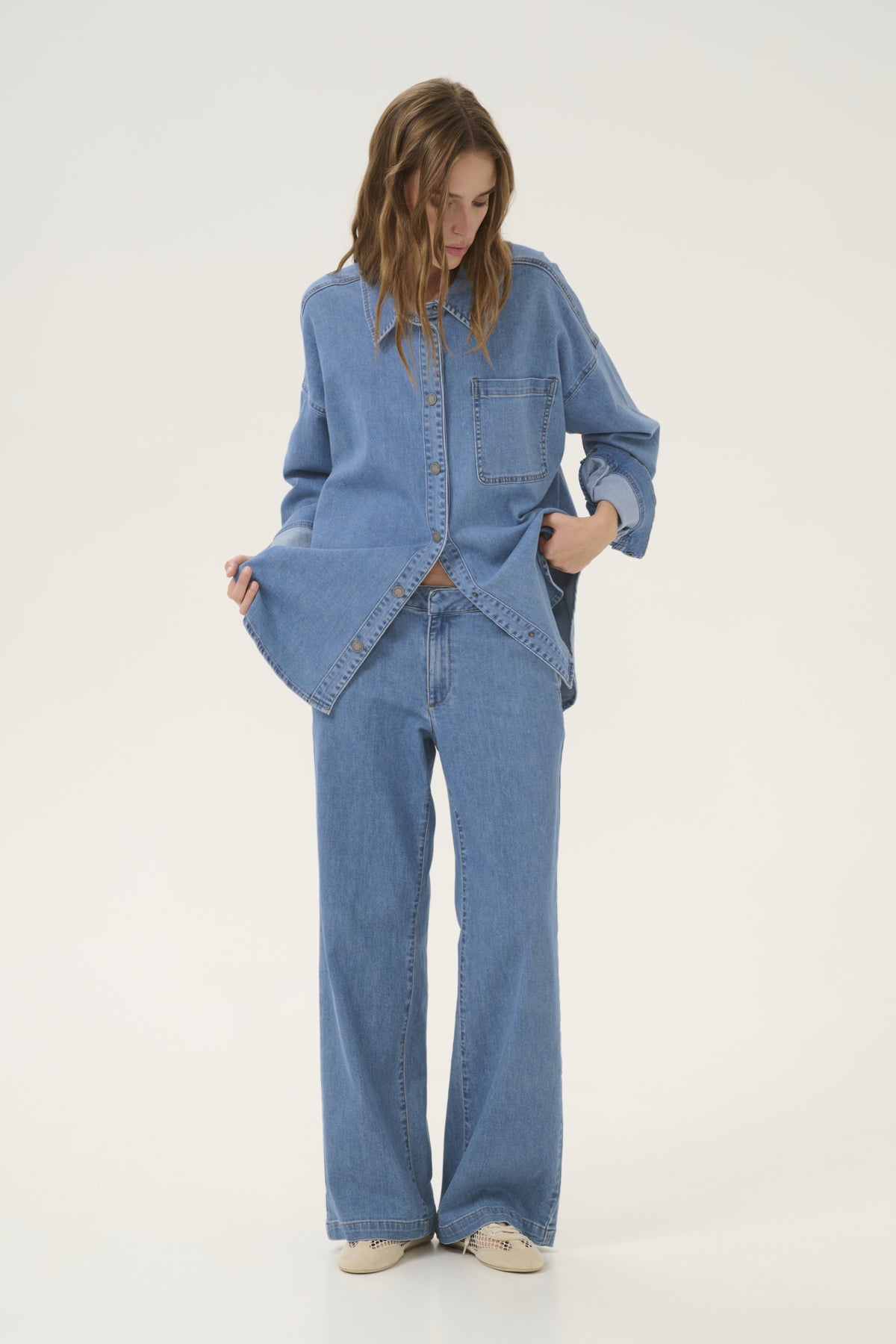 My Essential Wardrobe naisten farkut 30 The Lara 115 Pant, sininen