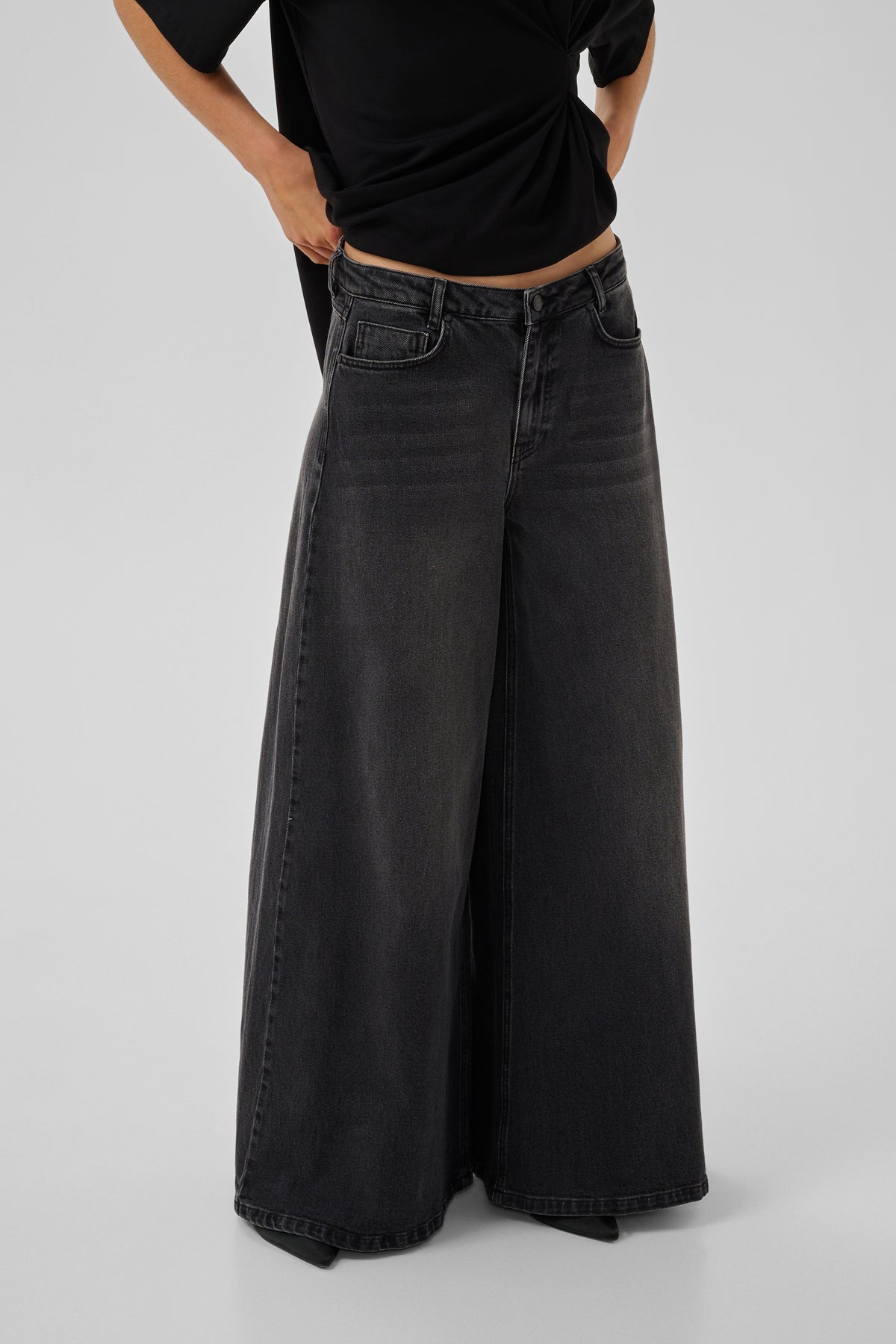 MY ESSENTIAL WARDROBE naisten farkut MWDicte High XX-Wide, Black Retro Wash
