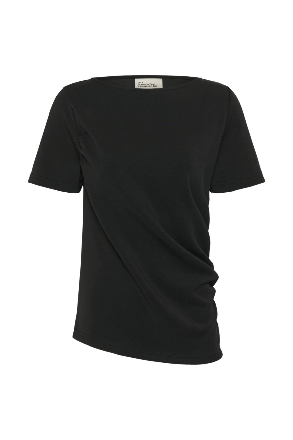 My Essential Wardrobe naisten t-paita MWHelle Asymmetric Tee, musta