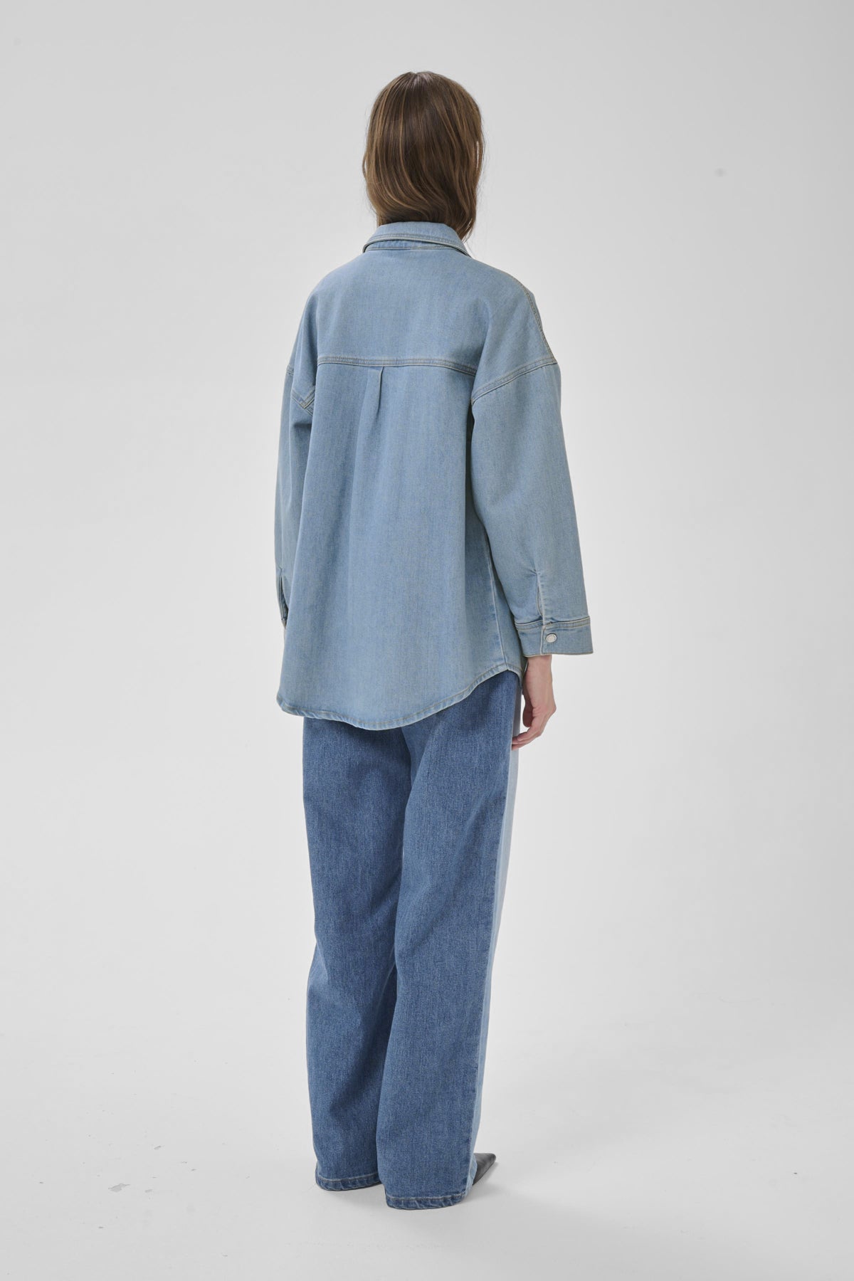 My Essential Wardrobe naisten paitatakki MWMazie 139 Boxy Mix Shirt, sininen