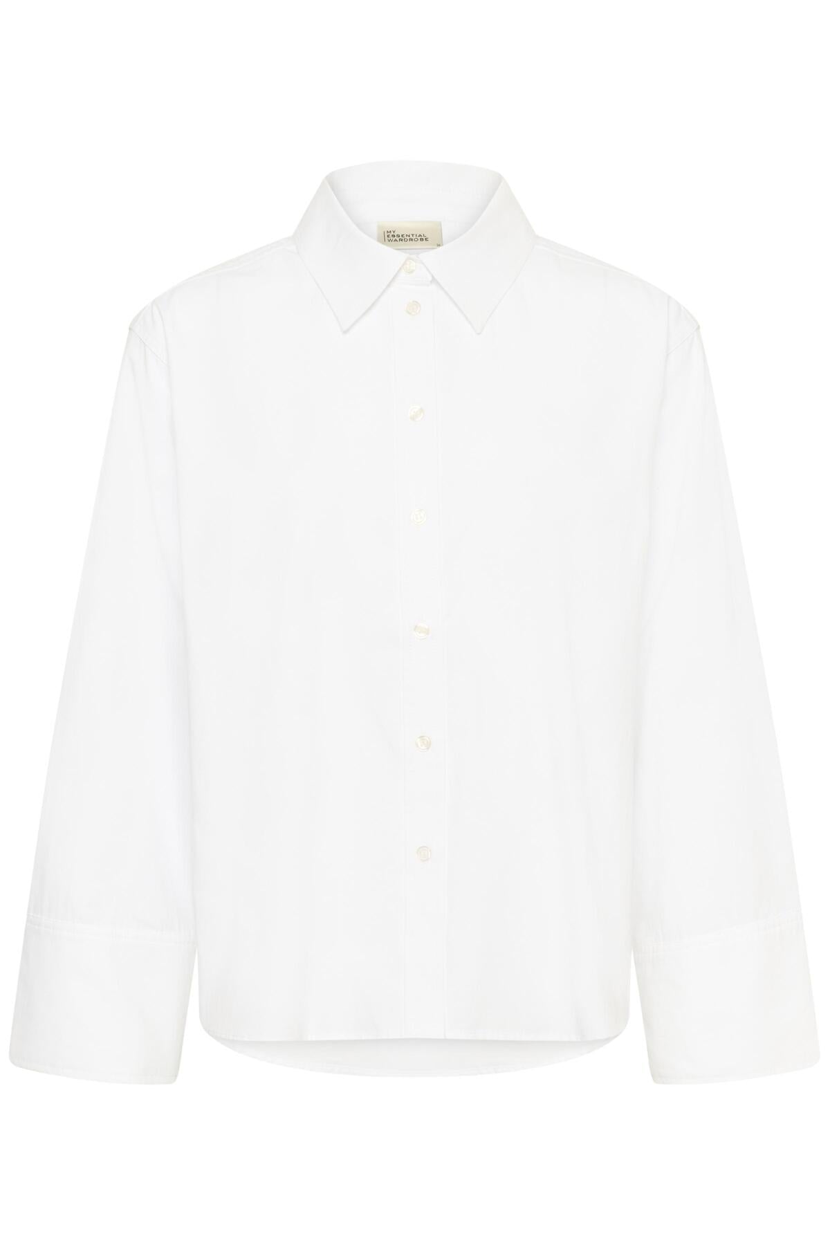 My Essential Wardrobe naisten paitapusero Sunna Boxy Shirt, valkoinen
