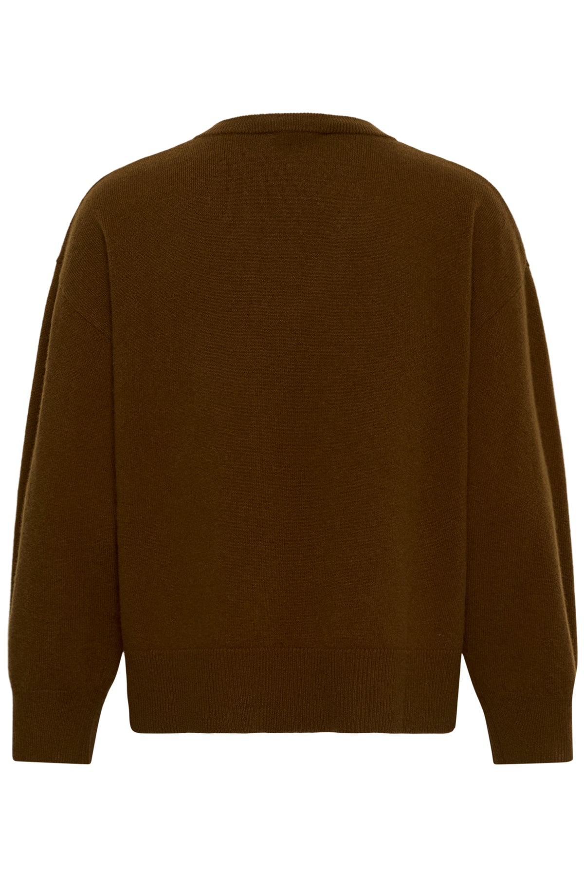 My Essential Wardrobe naisten neulepusero Jola V-Neck, konjakinruskea