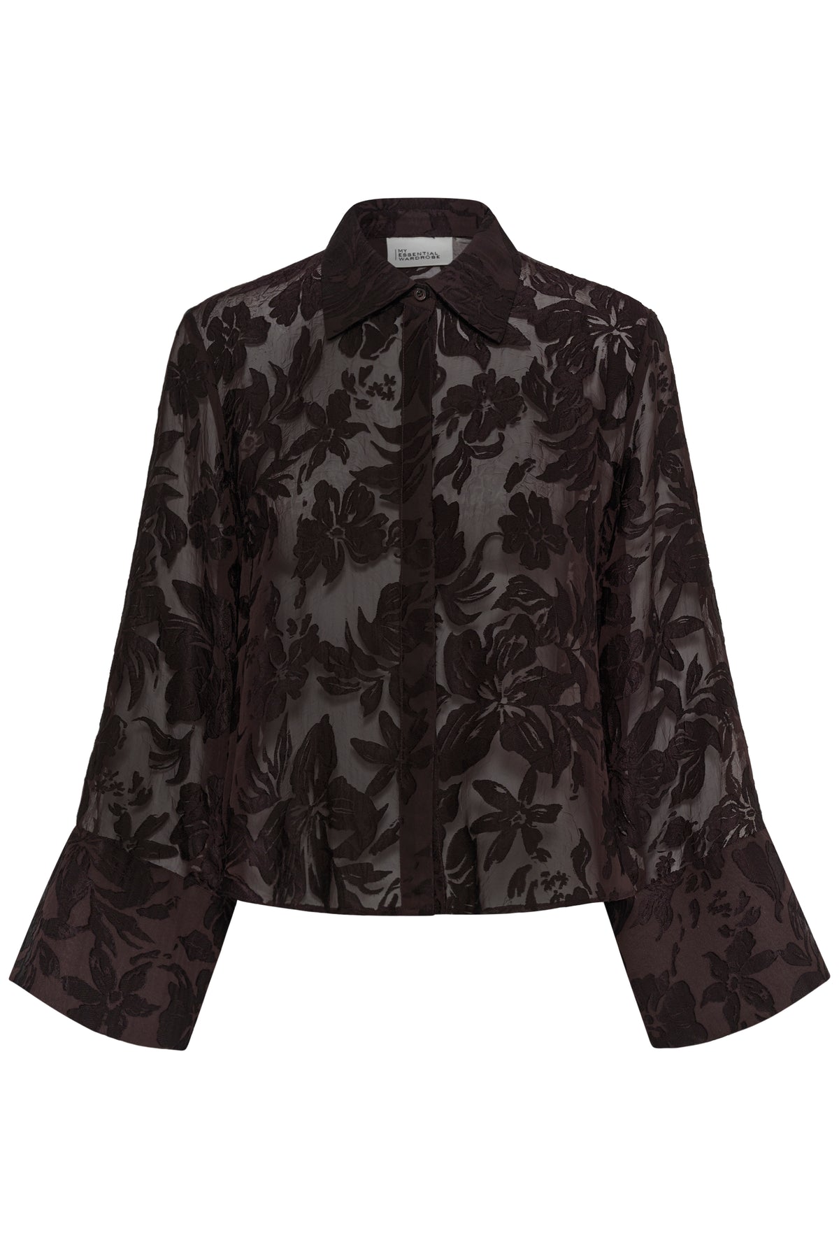 MY ESSENTIAL WARDROBE naisten kauluspaita MWEnya Boxy Shirt, Chocolate Plum