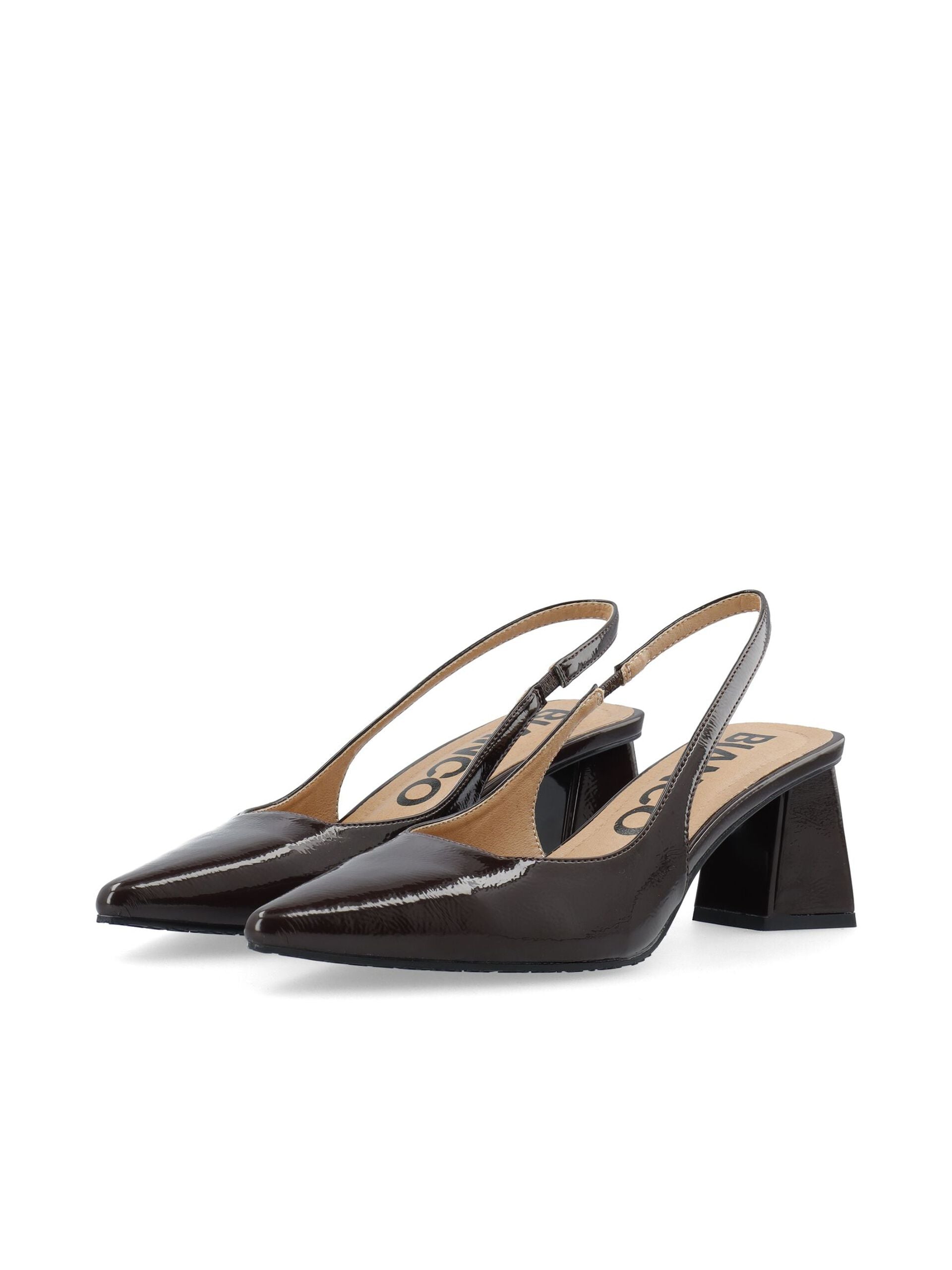 Bianco naisten avokkaat Biamaralyn Slingback Heel Patent, tummanruskea