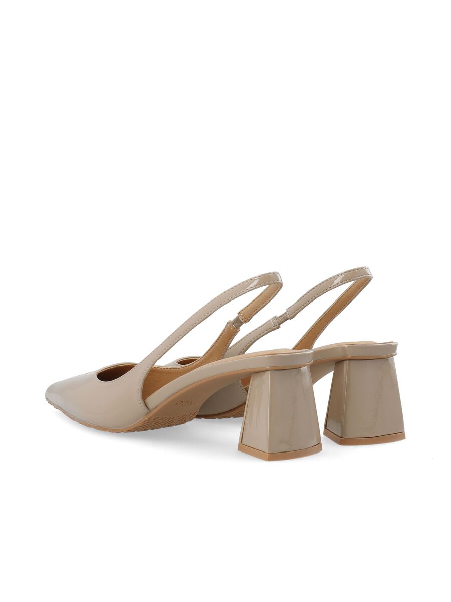 Bianco naisten avokkaat Biamaralyn Slingback Heel Patent, Beige