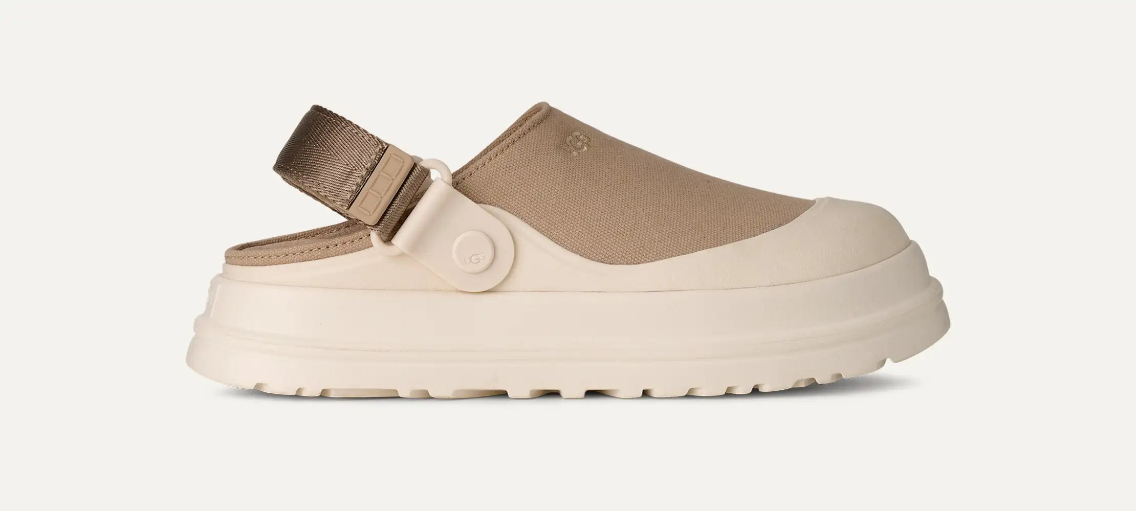 UGG naisten kengät W Goldenglow Canvas Clog, vaalea beige