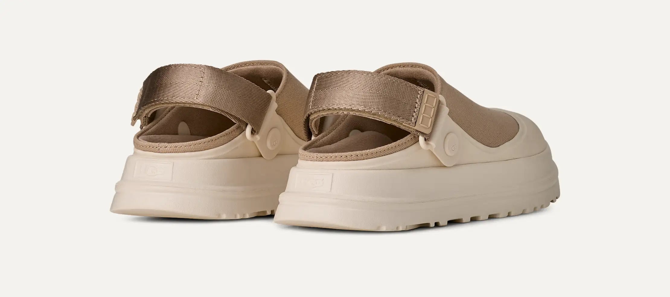 UGG naisten kengät W Goldenglow Canvas Clog, vaalea beige