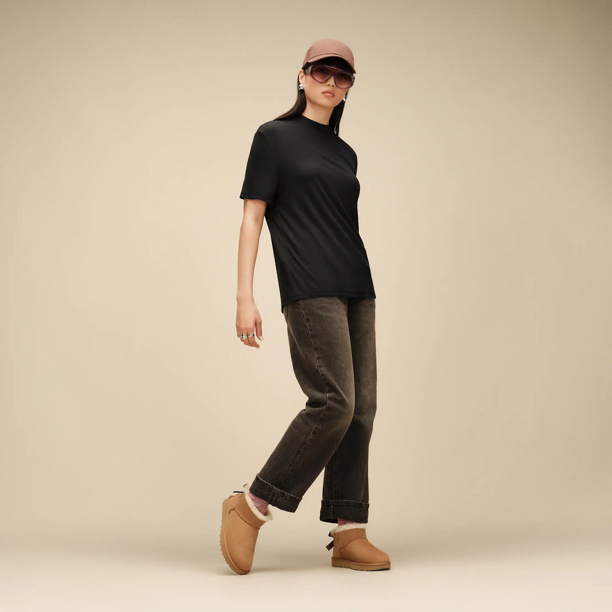 UGG naisten kengät Ultra Mini Bailey Bow Boot, Chestnut