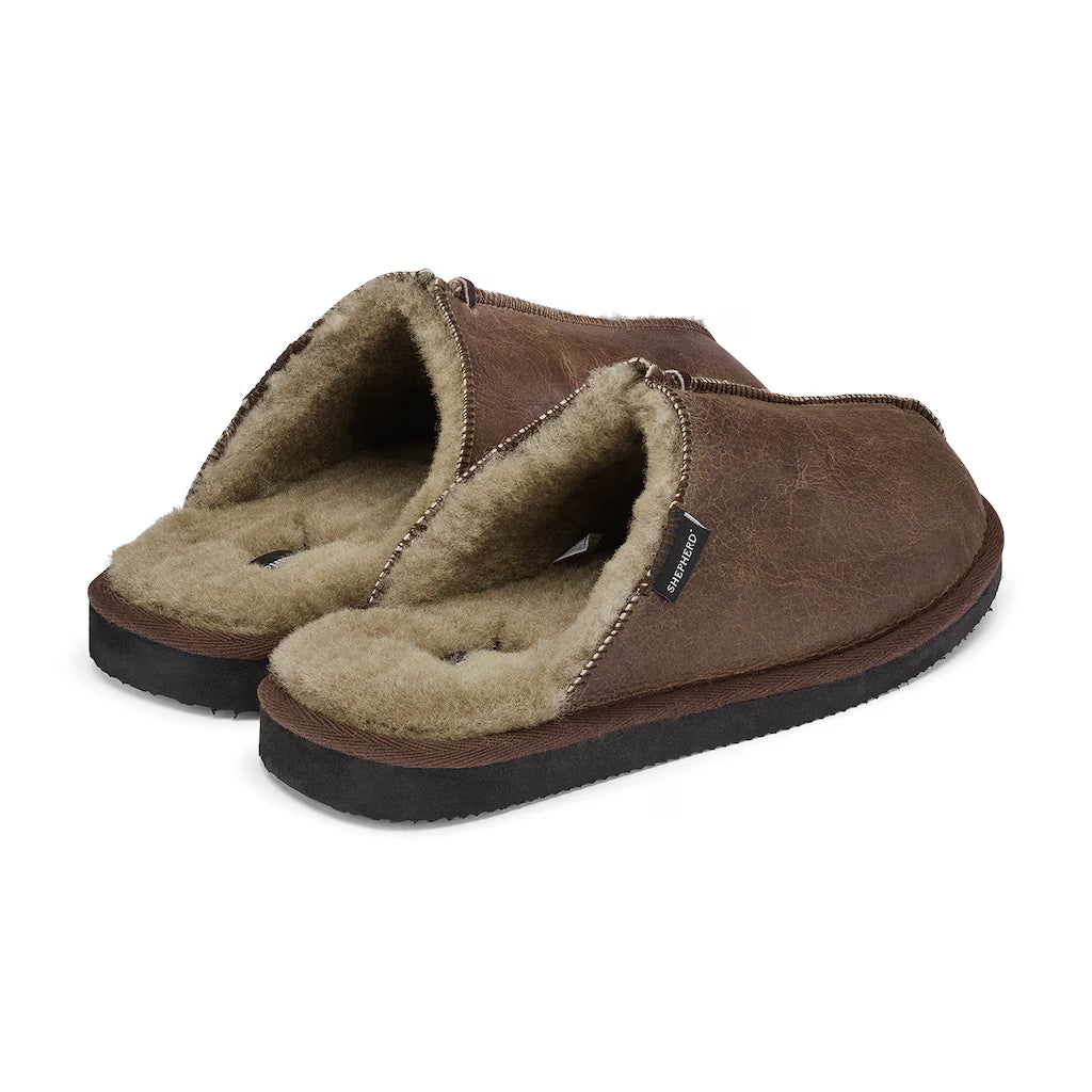 Shepherd of Sweden Miesten Tossut HUGO TOSSU, ruskeanharmaa