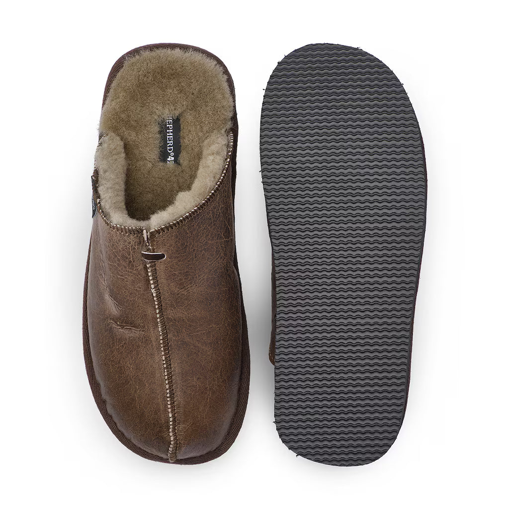 Shepherd of Sweden Miesten Tossut HUGO TOSSU, ruskeanharmaa