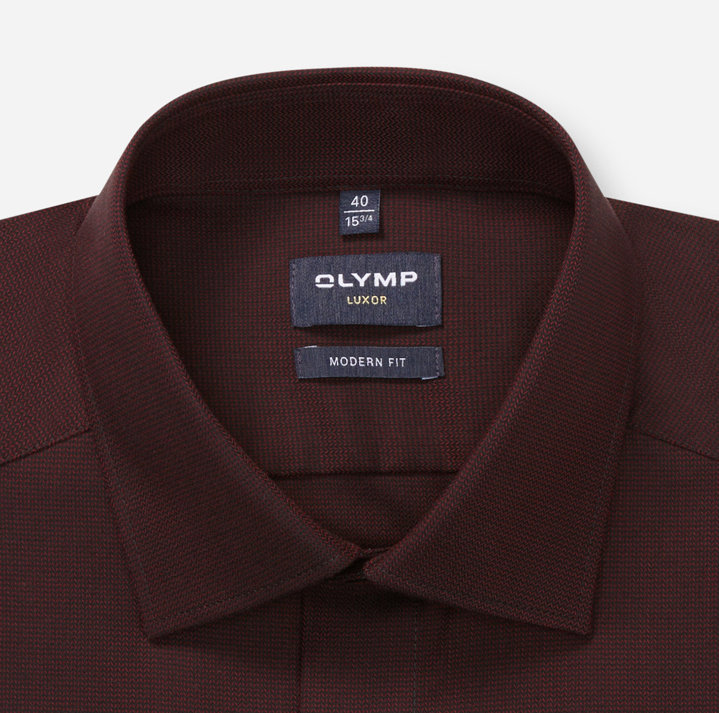 Olymp miesten kauluspaita OLYMP LUXOR MODERN FIT, viininpunainen