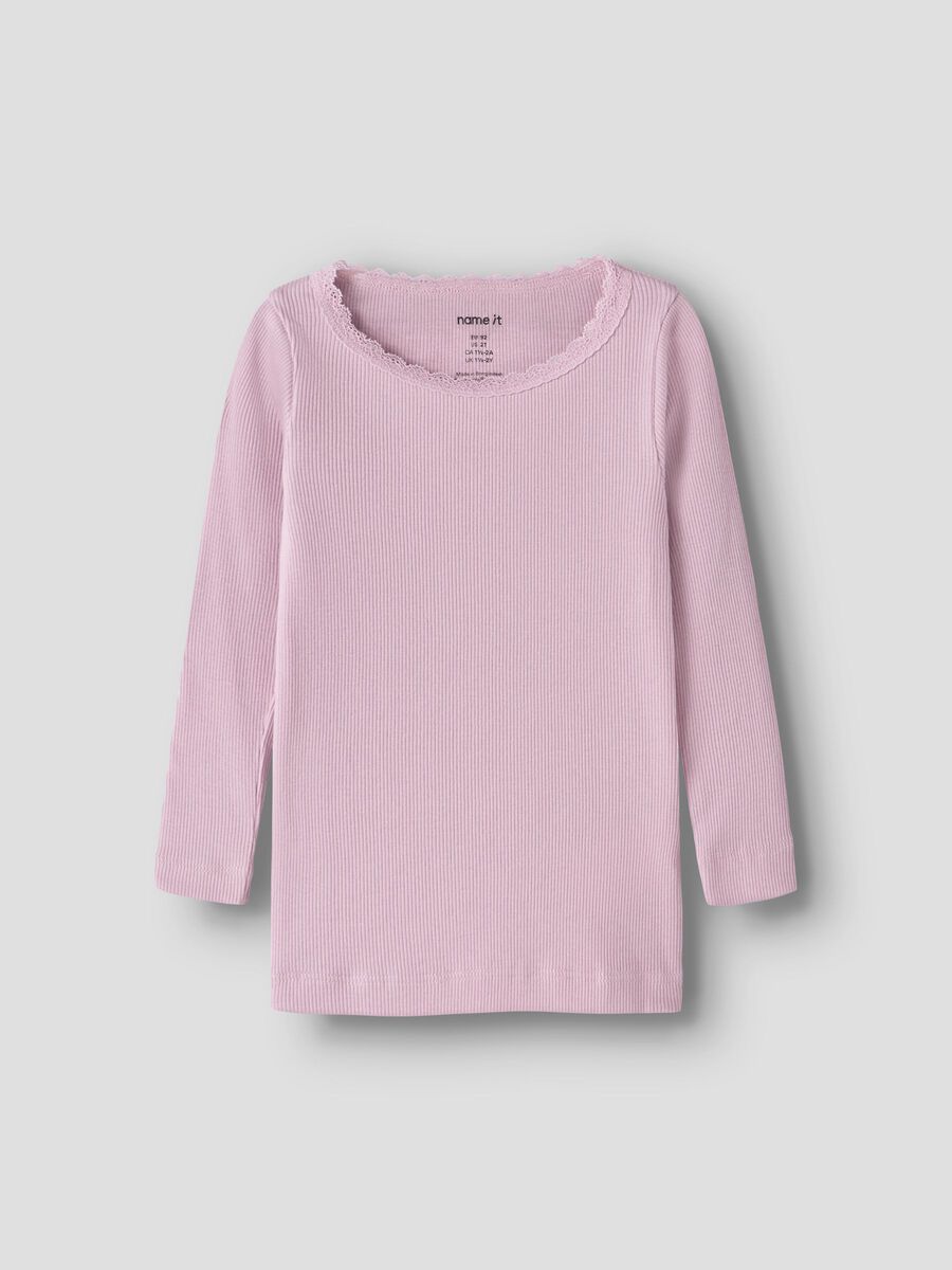 Name It Lasten Pitkähihainen Paita NMFKAB LS TOP NOOS, vaaleanpunainen