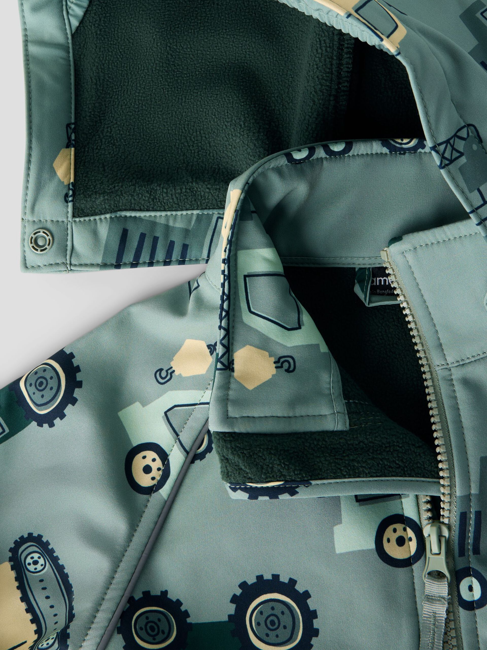 Name It lasten softshell haalari NMMALFA08 SOFTSHELL SUIT NOOS, kuosi vihreä