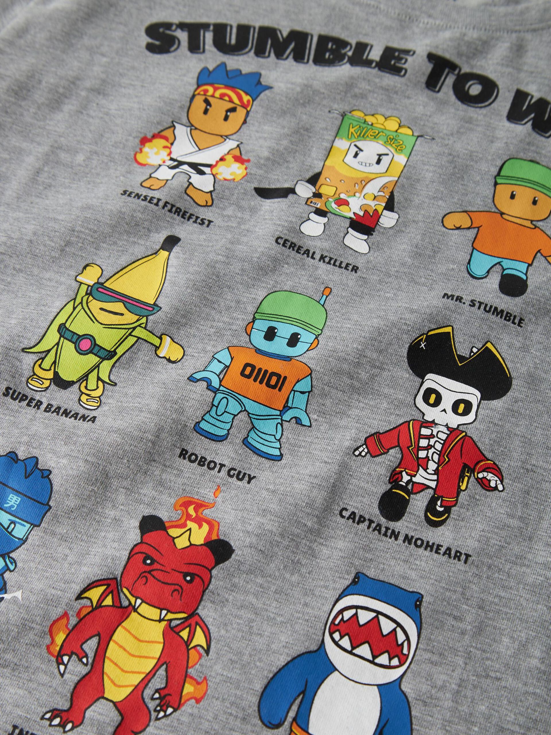 Name It lasten t-paita NKMSTUFF STUMBELG SS NREG TOP, keskiharmaa