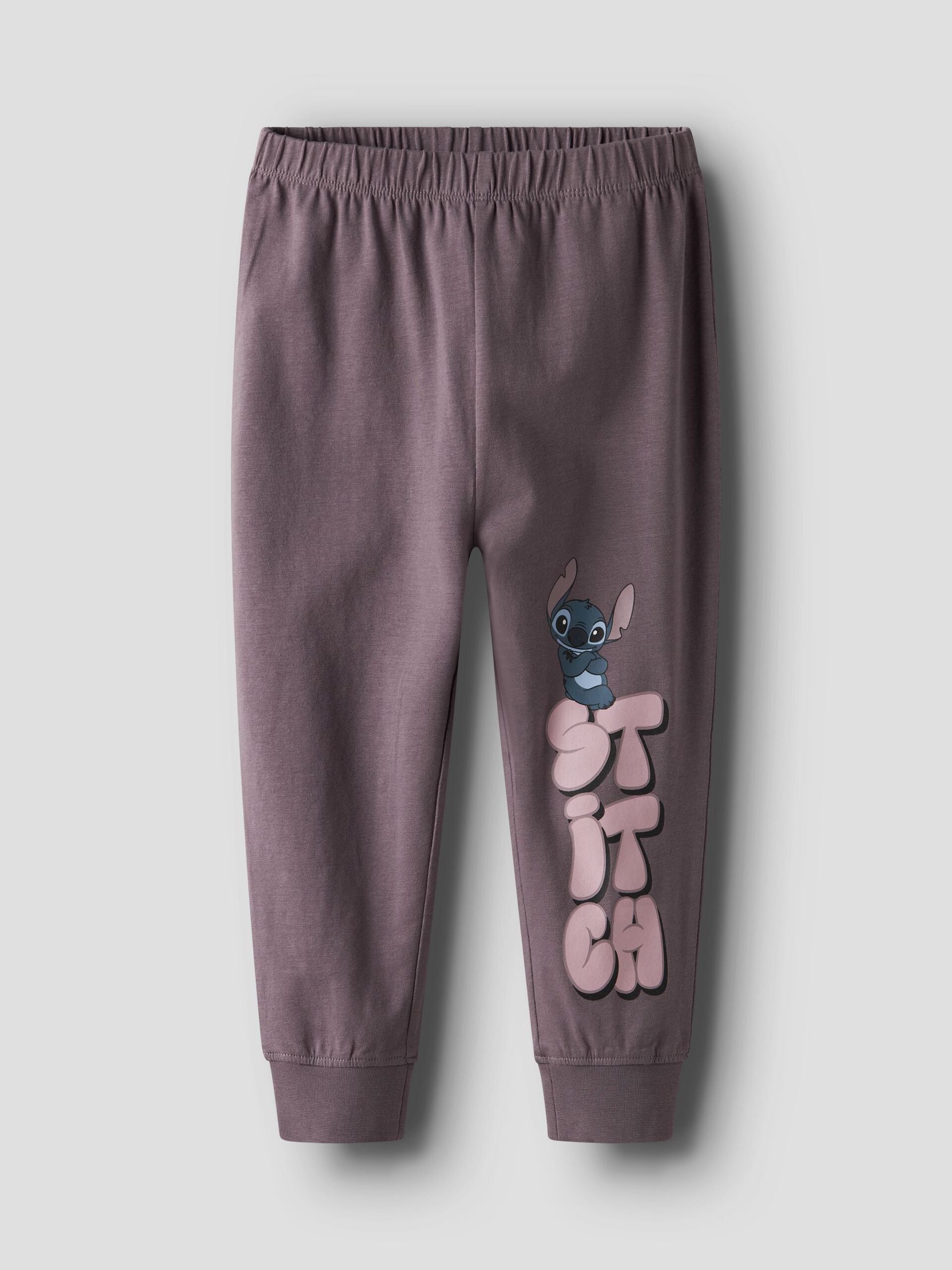 Name It lasten pyjama NMFOLINA STITCH LS NIGHTSET, tumma luumunpunainen