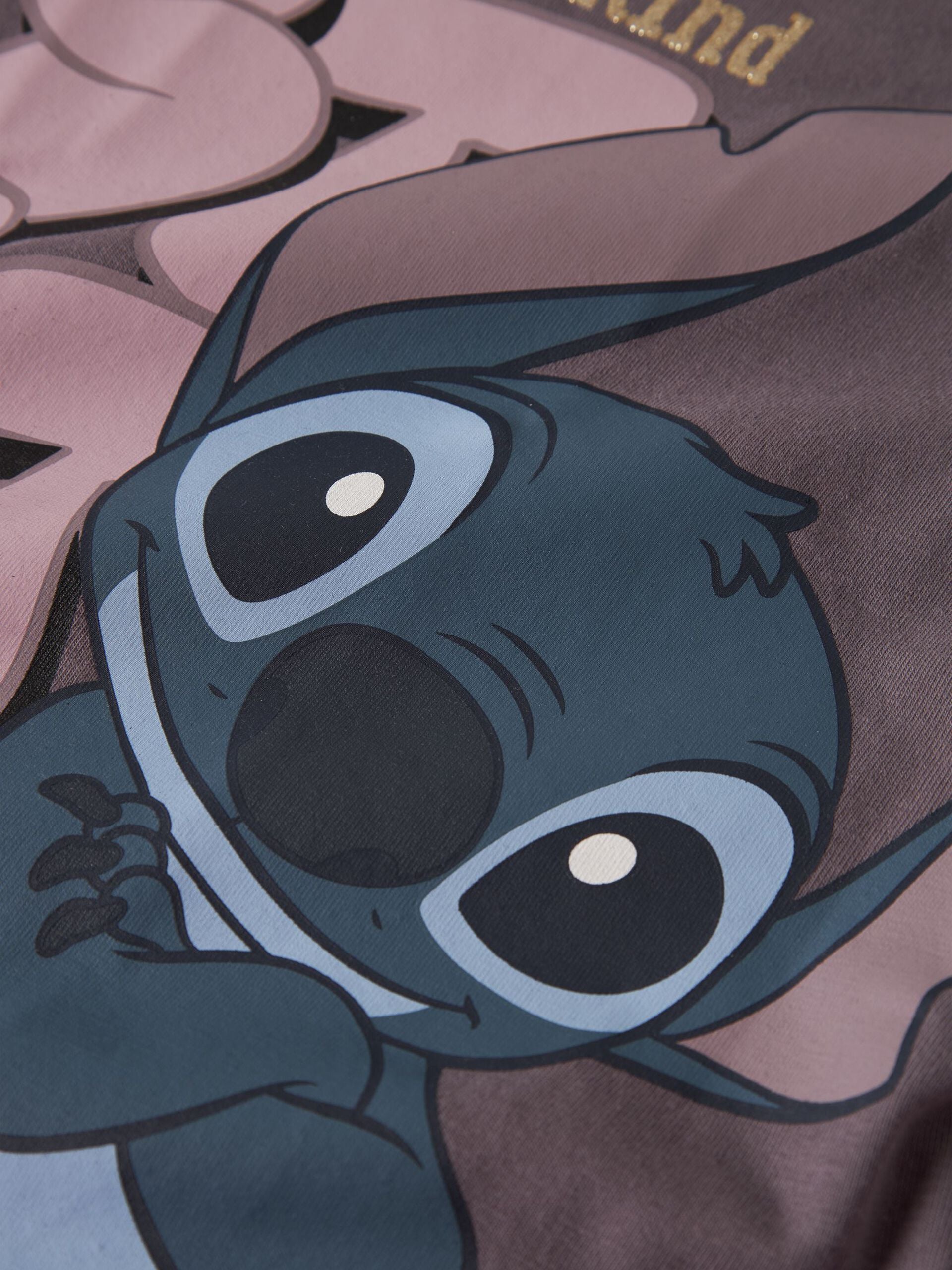 Name It lasten pyjama NMFOLINA STITCH LS NIGHTSET, tumma luumunpunainen