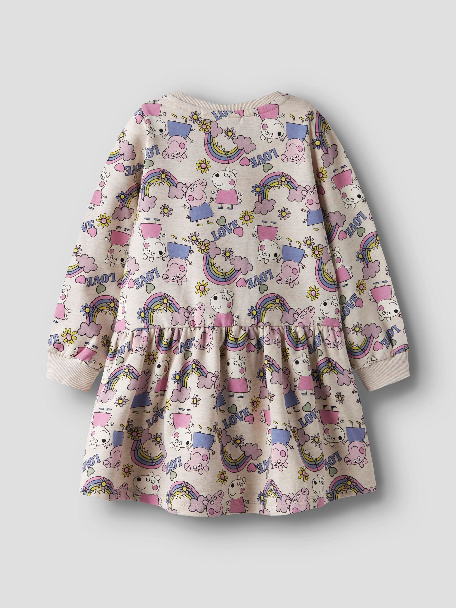 Name It lasten mekko NMFDARMA PEPPA LS SWE DRESS, beige