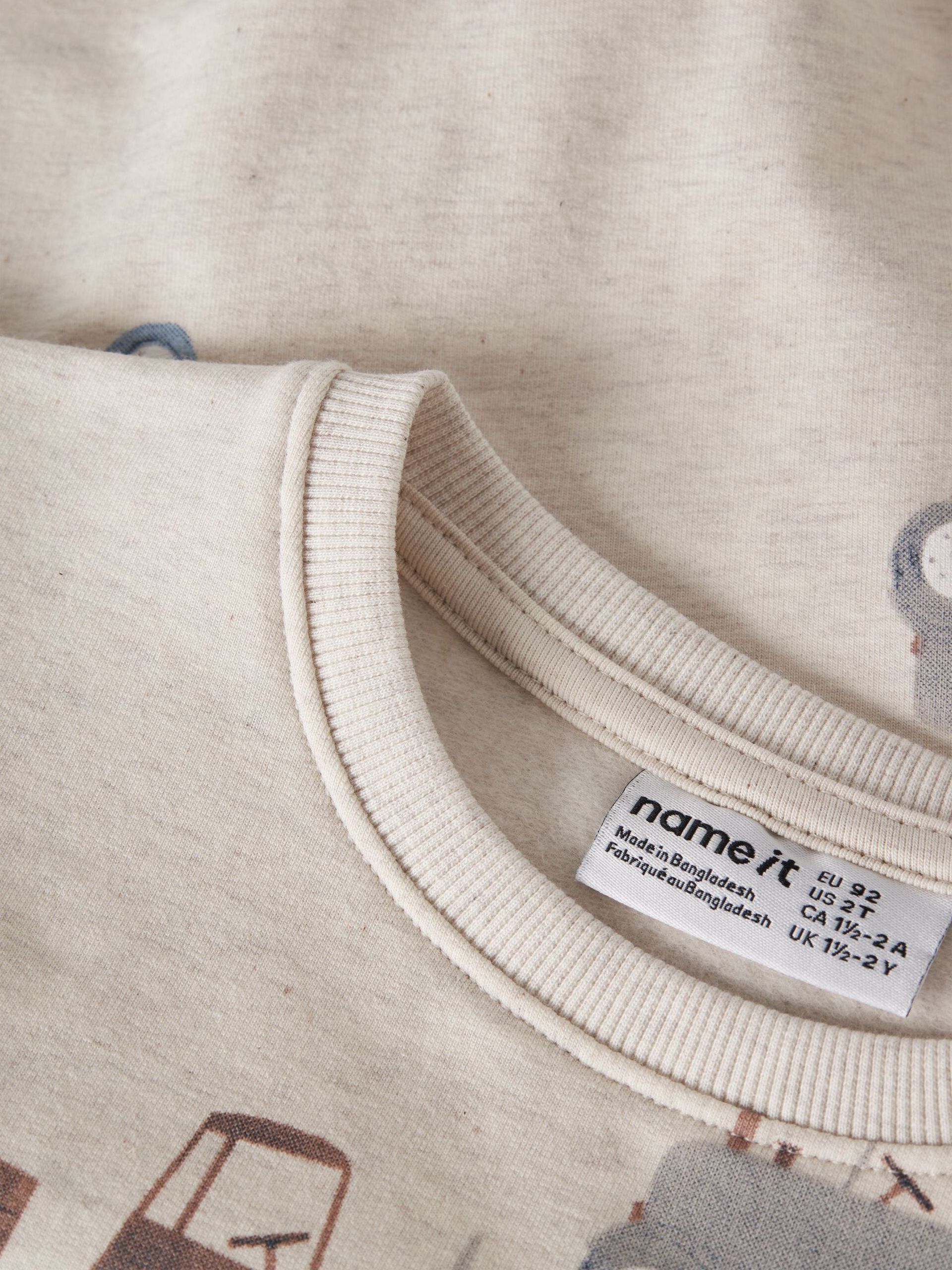Name It lasten collegepaita NMMFOTRACTOR LS Nreg Sweat, beige