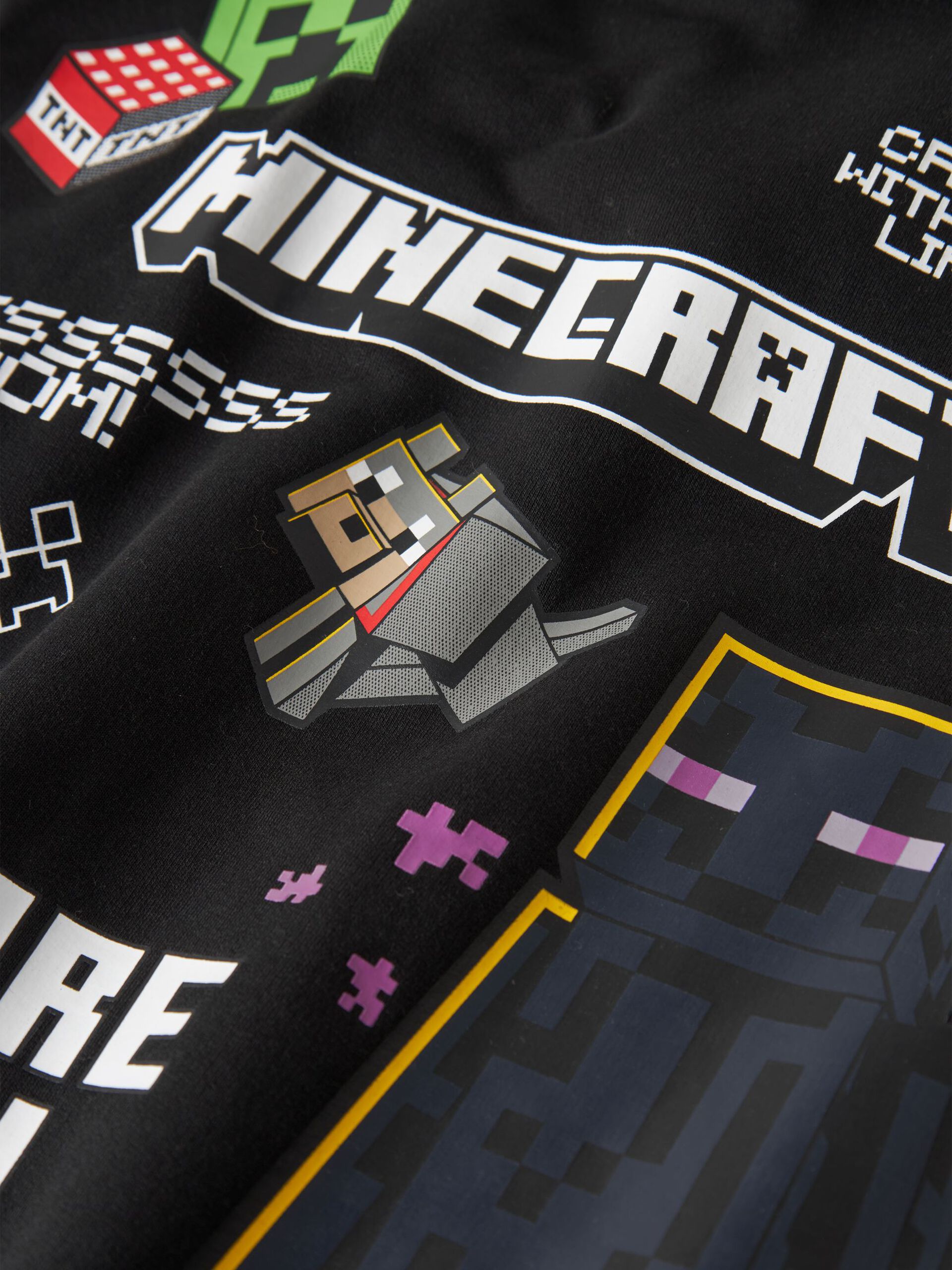 Name It lasten Minecraft-teemainen huppari, musta