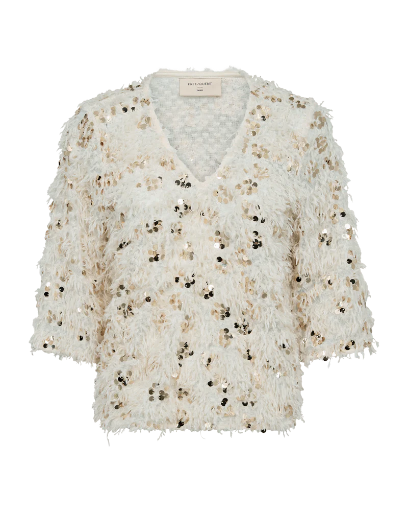 Freequent naisten pusero NOLLA BLOUSE, vaalea beige