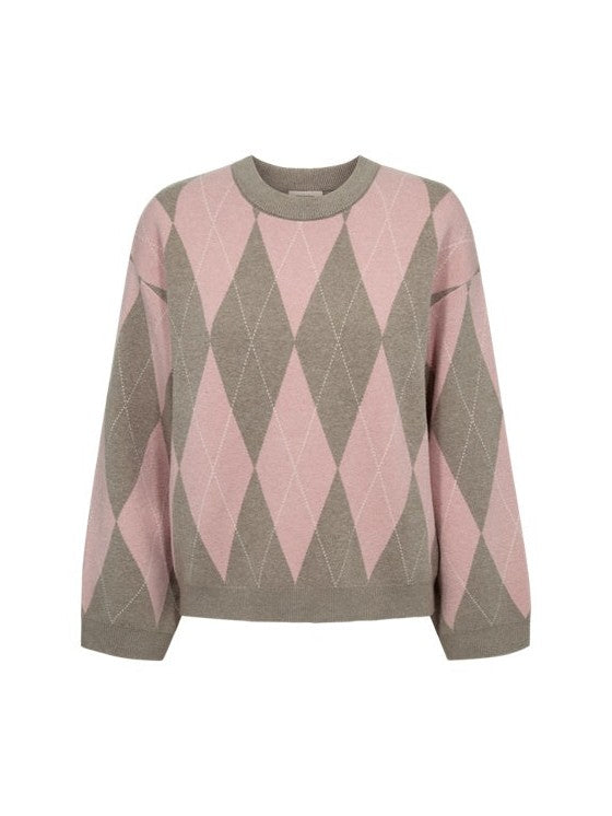 Freequent naisten neulepusero SORA PULLOVER, vaaleanpunainen kuosi