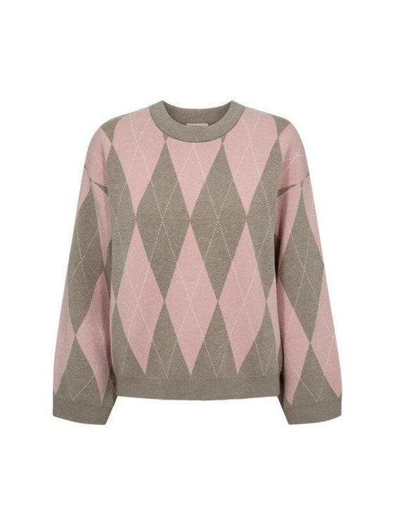 Freequent naisten neulepusero SORA PULLOVER, vaaleanpunainen kuosi