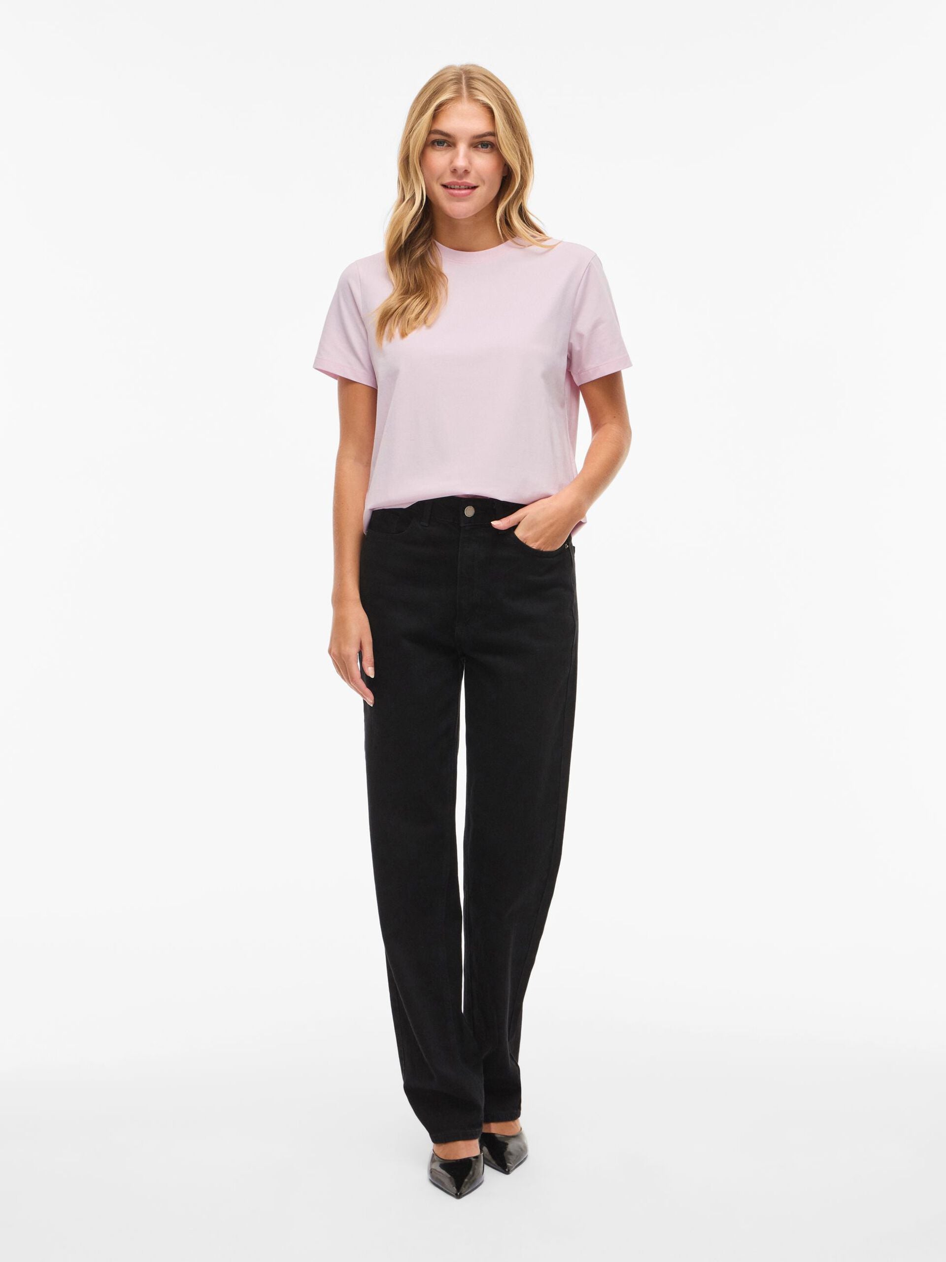 Vila naisten t-paita Vinora S/S T-Shirt, Cherry Blossom