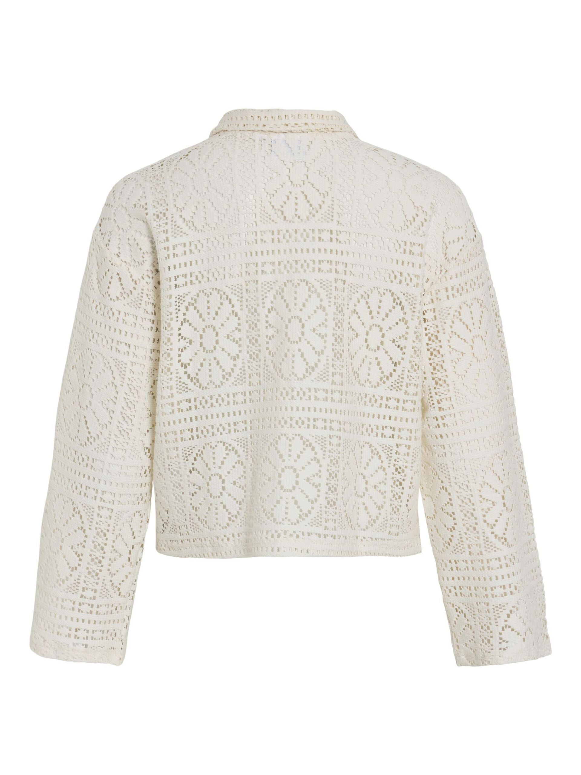 Vila naisten paita Vimerinda Crochet L/S Cardigan, birch