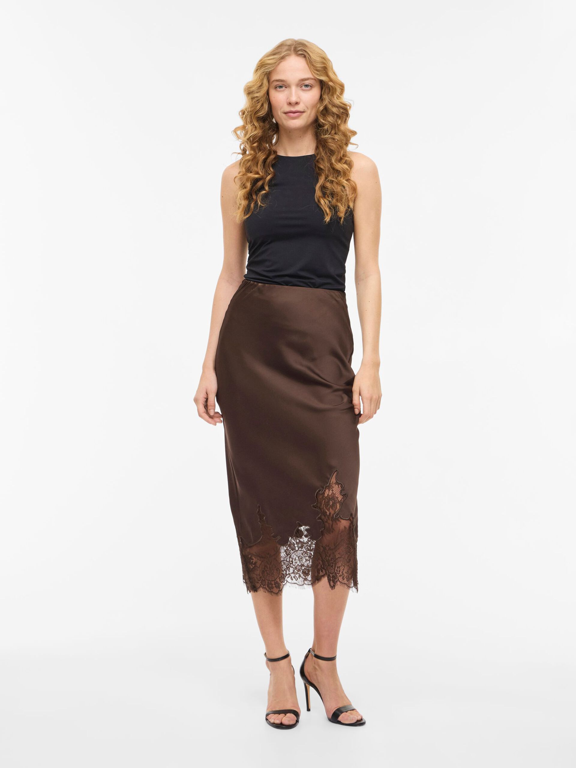Vila hame Visabel Skirt, suklaanruskea