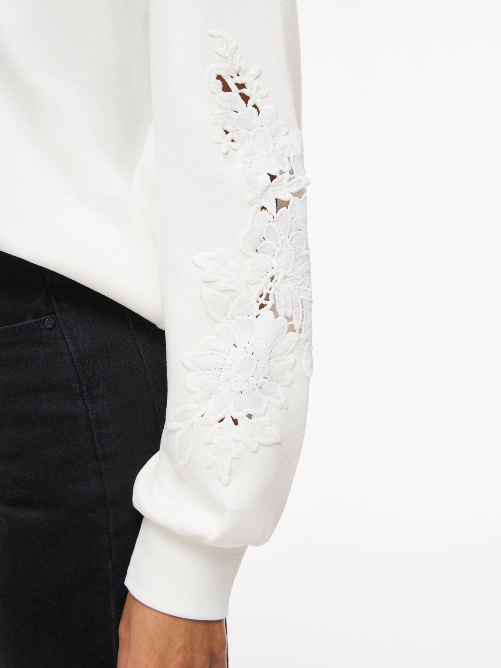 Vila naisten collegepaita VISIFFI O-Neck, Cloud Dancer