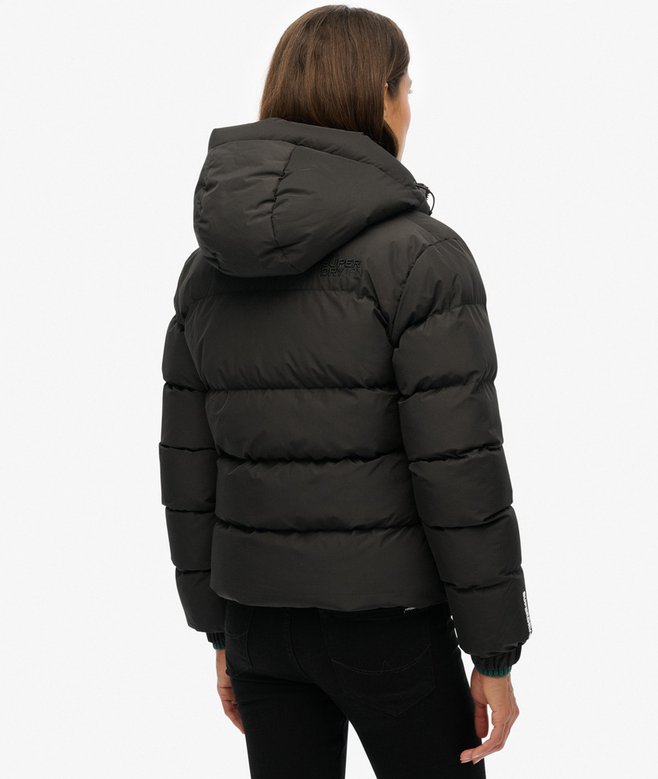 Hooded Sports Puffer Jacket MUSTA