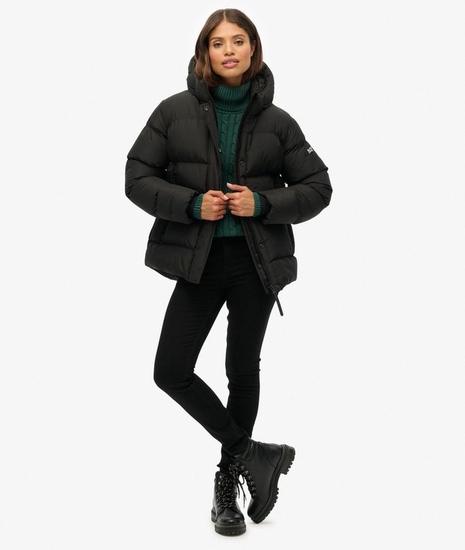 Hooded 5 Baffle Sports Puffer MUSTA