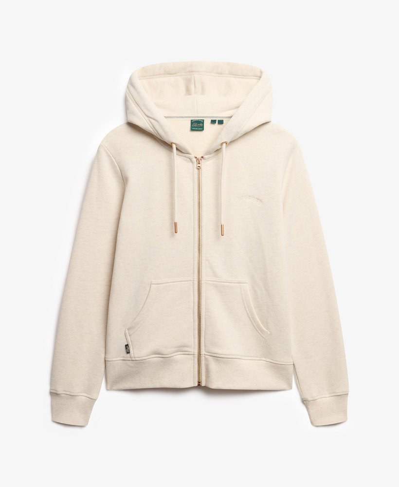Superdry naisten huppari, Essential Logo Ziphood Hb Hiekka